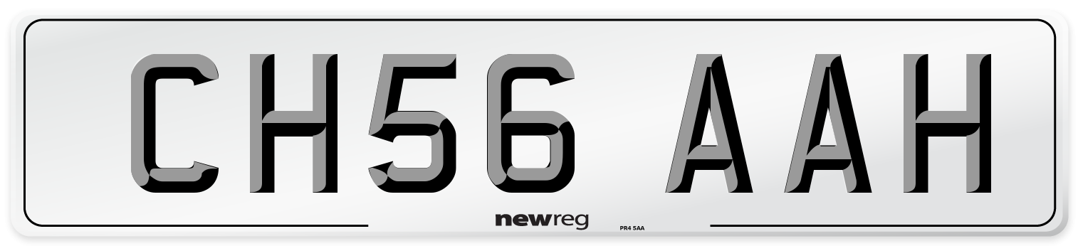 CH56 AAH Number Plate from New Reg